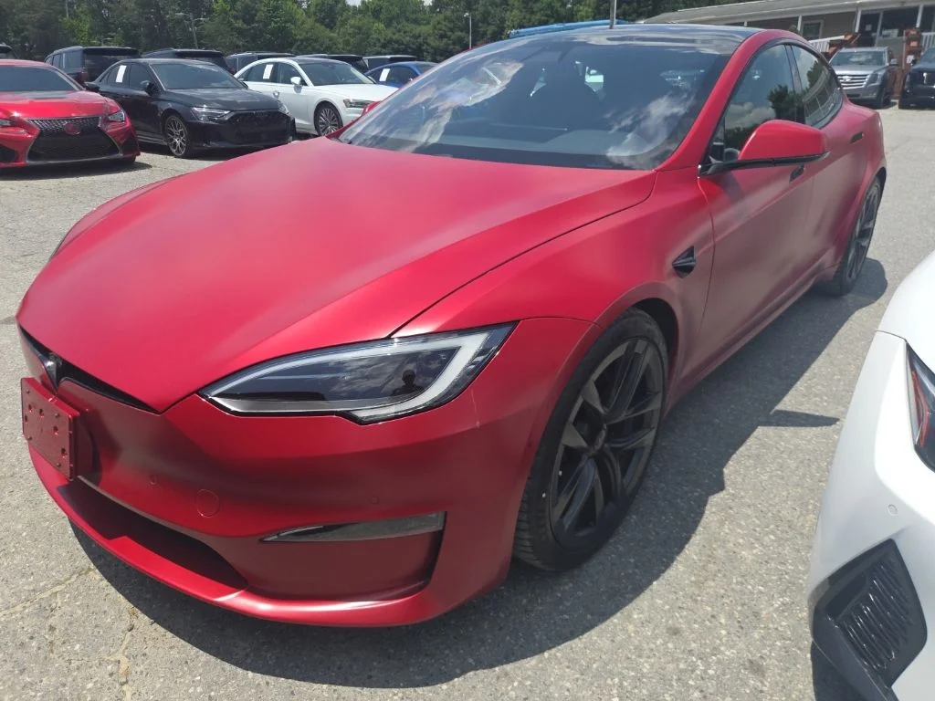 Used 2022 Red Tesla Base image 1