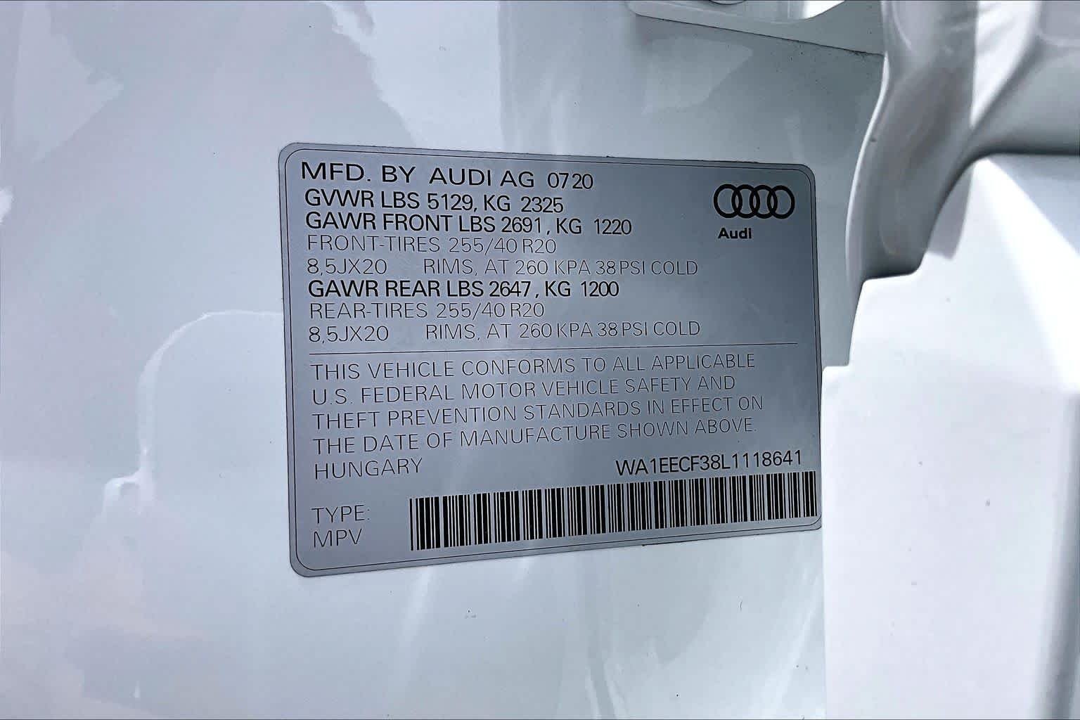 Used 2020 Glacier White Metallic Audi S line Premium Plus image 31