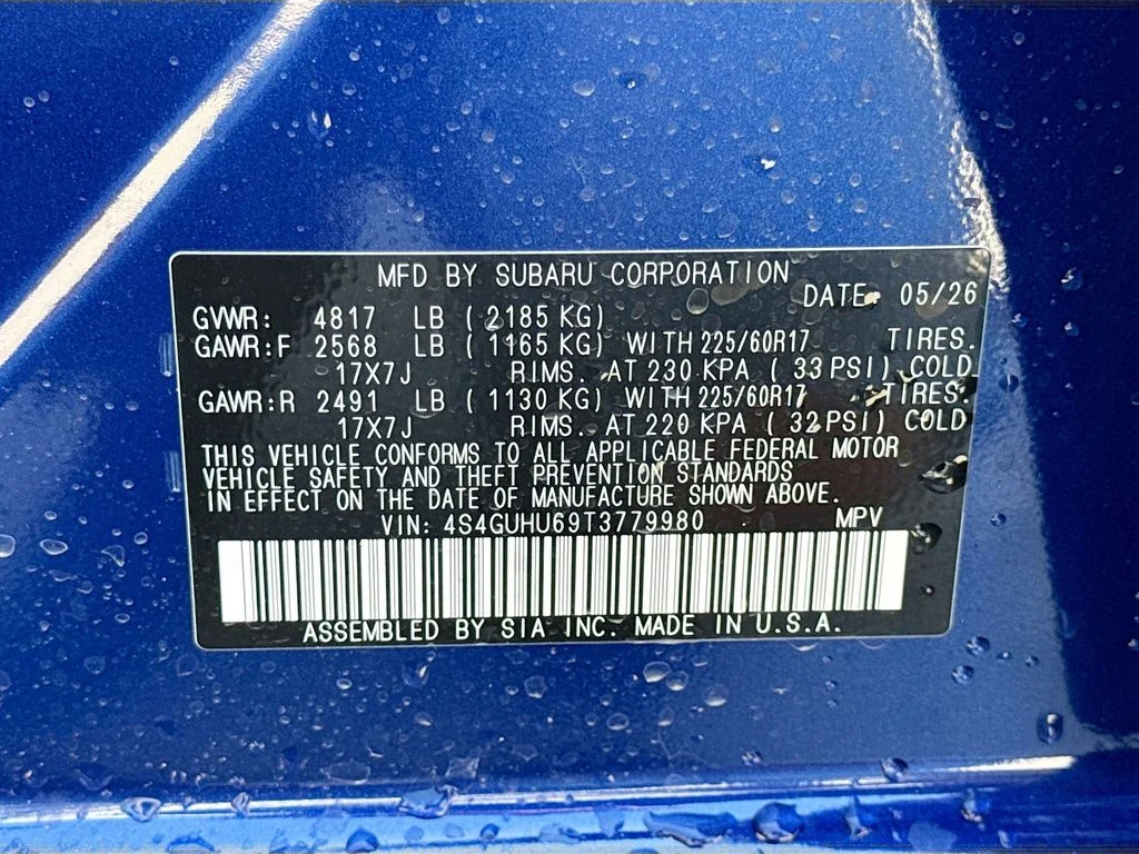 New 2026 SAPPHIRE BLUE PEARL Subaru Wilderness image 41