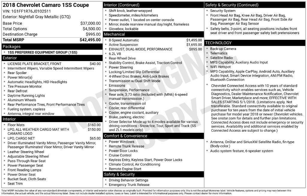 Used 2018 Gray Chevrolet SS image 2