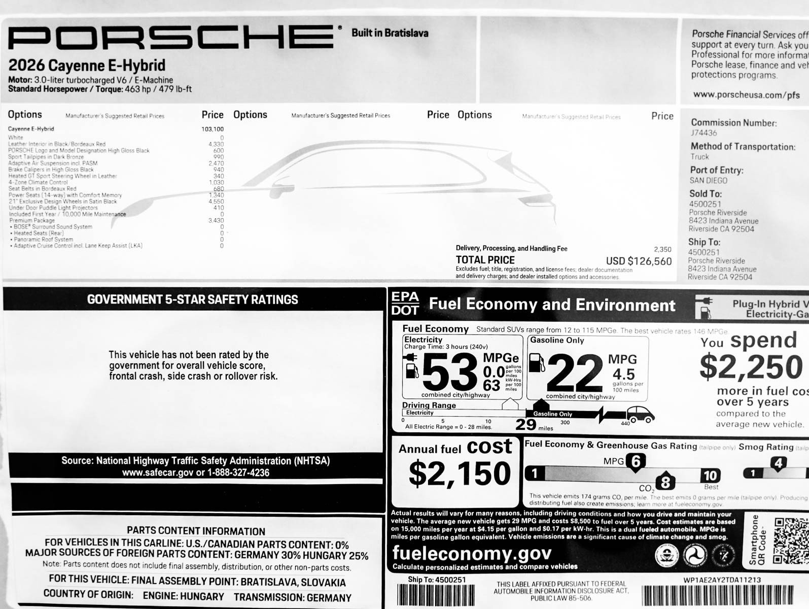 New 2026 White Porsche E-Hybrid image 35