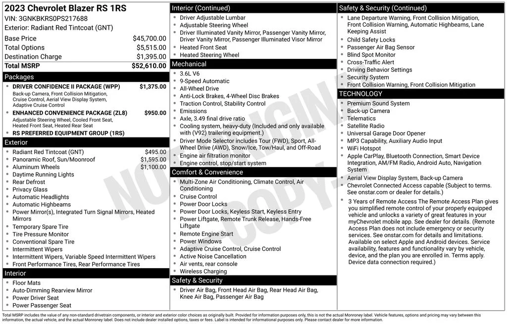 Used 2023 Red Chevrolet RS image 8