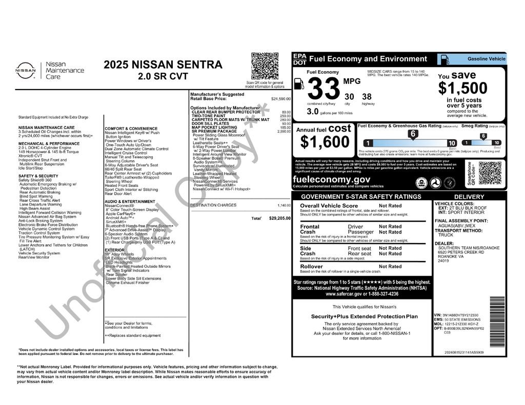 Certified Used 2025 Blue Nissan SR image 6