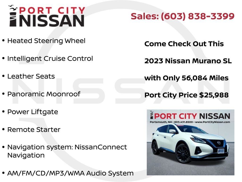 Used 2023 Pearl White Nissan SL W/PANORAMIC SUNROOF image 15