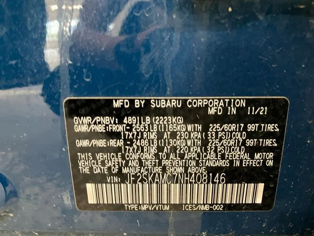 Used 2022 Blue Subaru Wilderness image 25