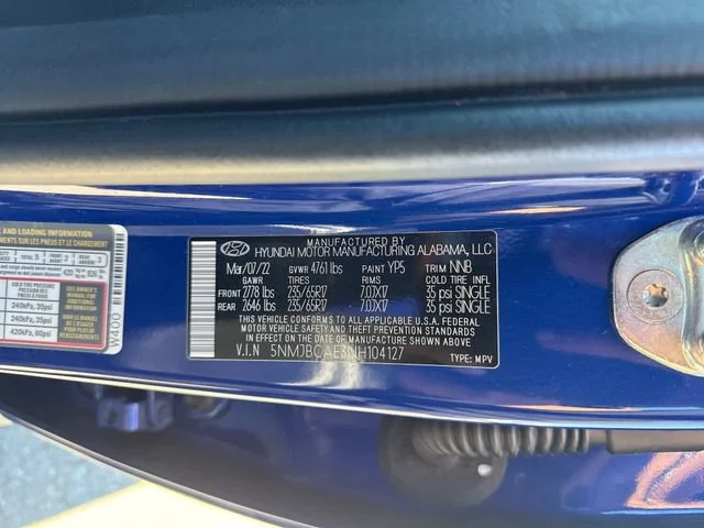 Used 2022 Intense Blue Hyundai SEL image 46
