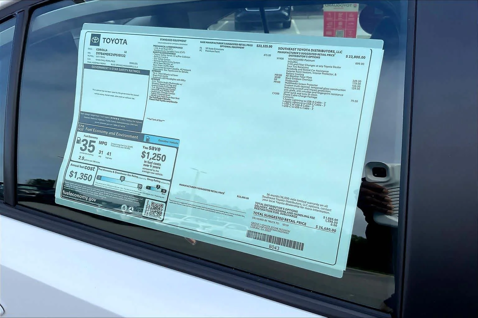 New 2027 Wind Chill Pearl Toyota LE image 20