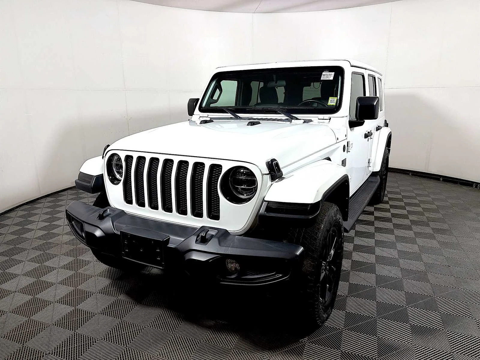 Used 2021 Bright White Clearcoat Jeep Unlimited Sahara Altitude image 3