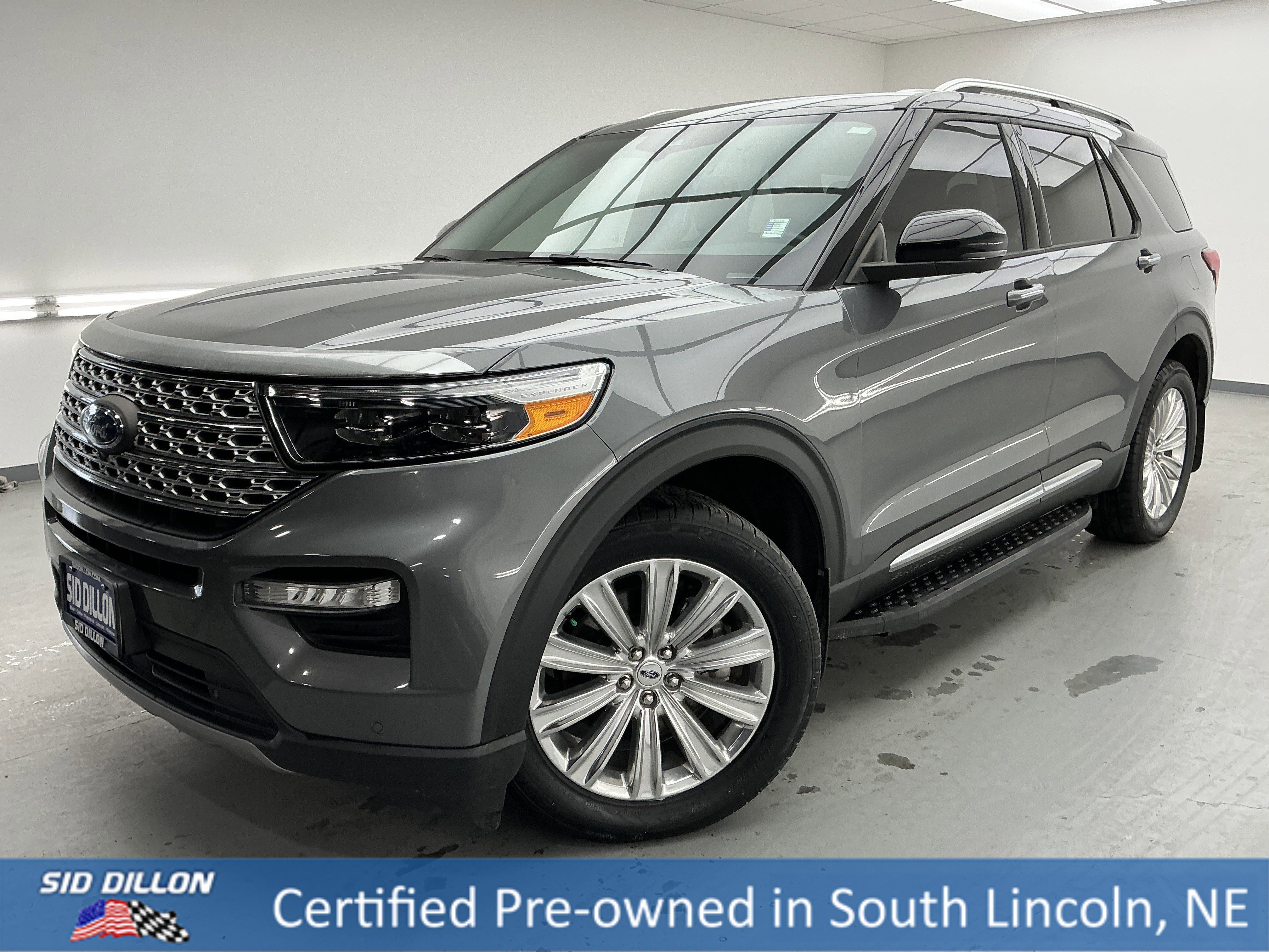 Carbonized Gray Metallic 2021 Ford Explorer Hybrid Limited AWD SUV / Crossover All-Wheel Drive Automatic