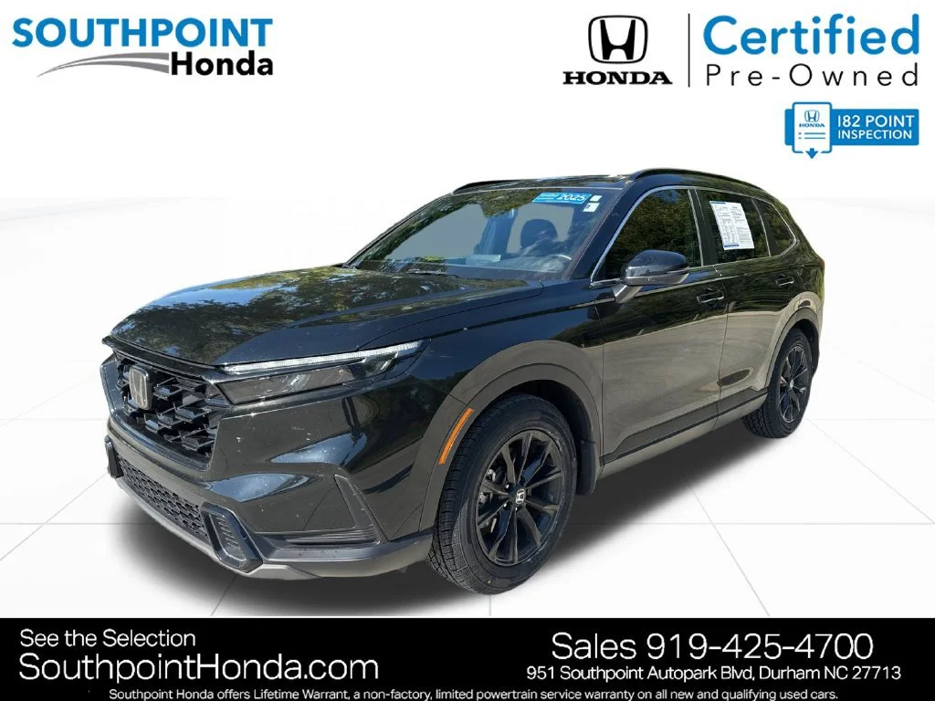 Certified Used 2025 Crystal Black Pearl Honda HYBRID 2WD SPORT image 39