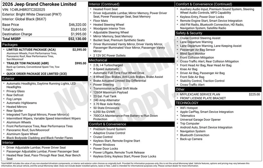 New 2026 Bright White Clearcoat Jeep Limited image 7