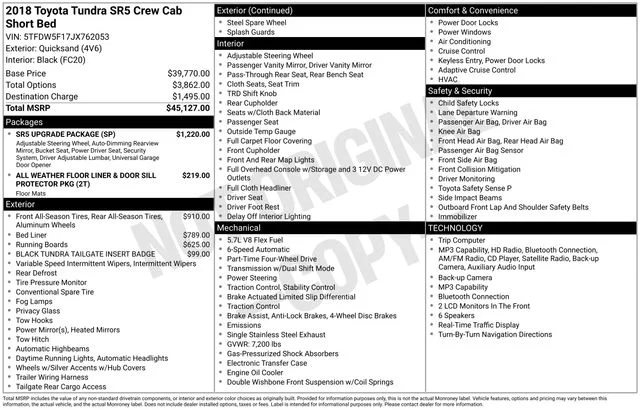 Used 2018 Quicksand Toyota SR5 image 39