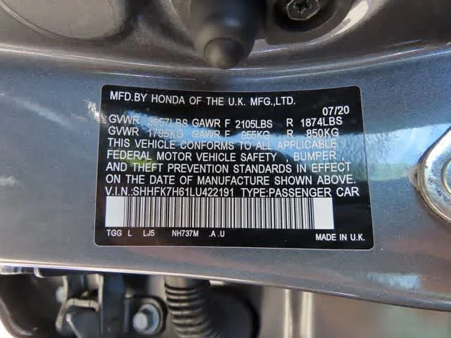 Used 2020 Polished Metal Metallic Honda EX image 26