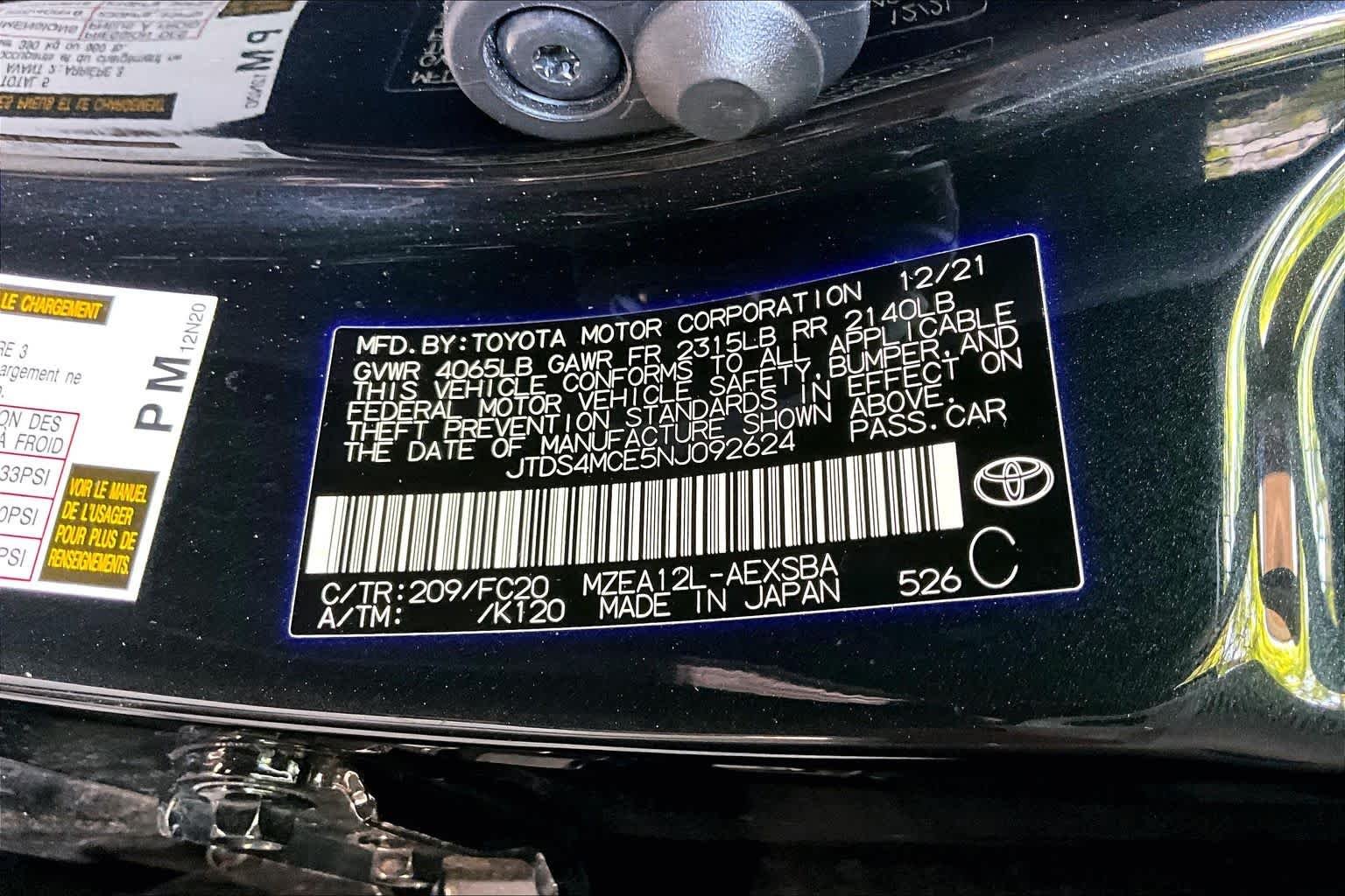 Used 2022 Black Sand Pearl Toyota SE image 31