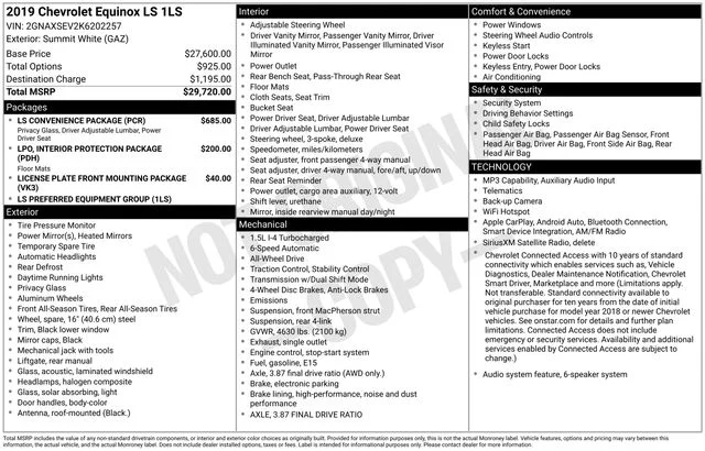 Used 2019 White Chevrolet LS image 7