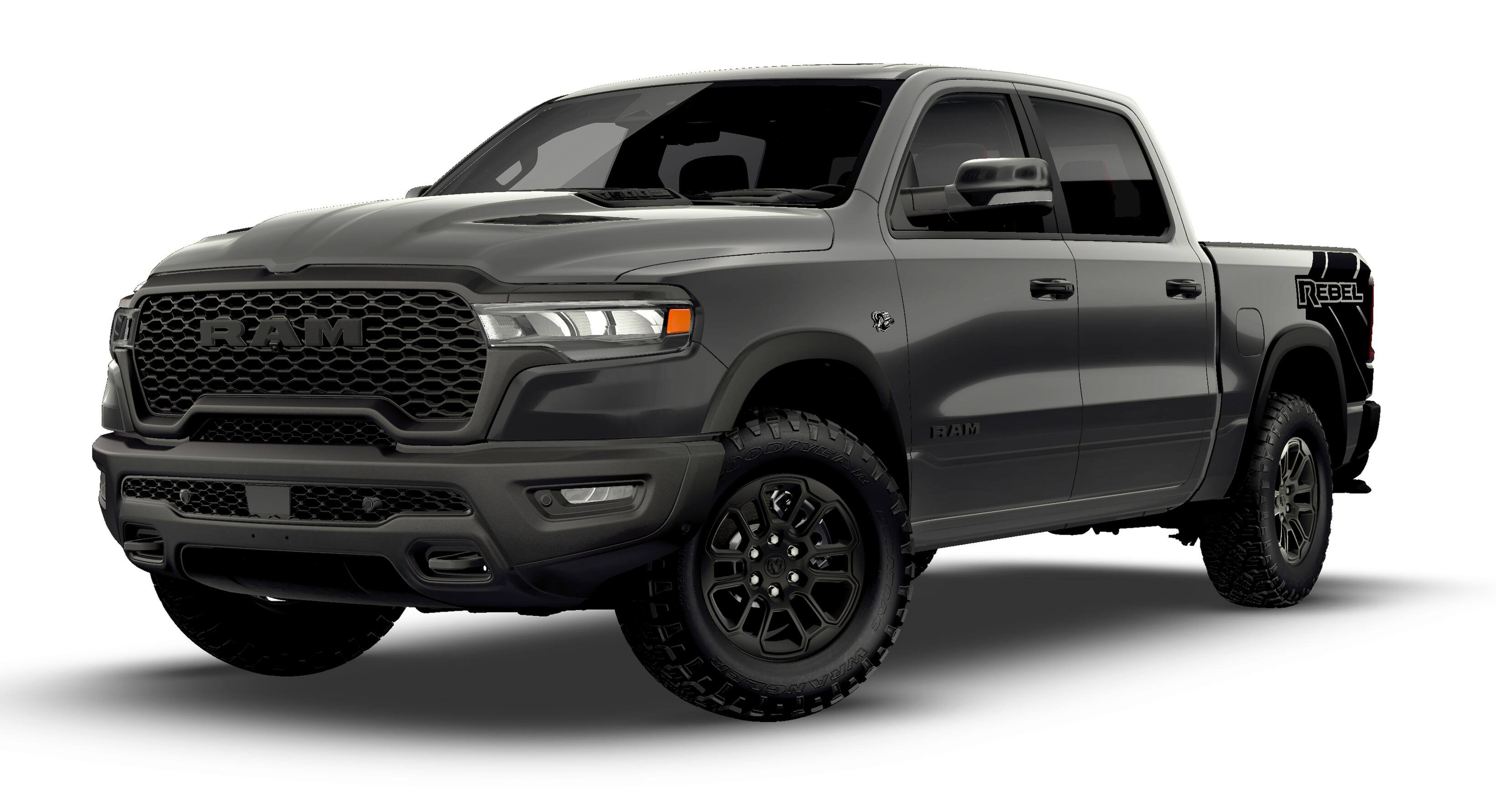 New 2026 Granite Crystal Metallic Clearcoat RAM Rebel image 1