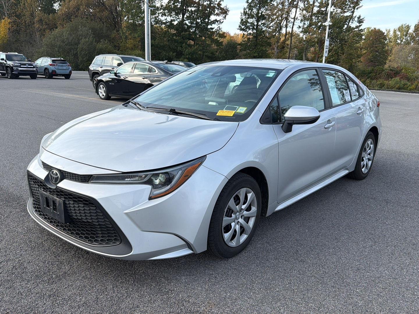 Used 2021 Classic Silver Metallic Toyota LE image 2