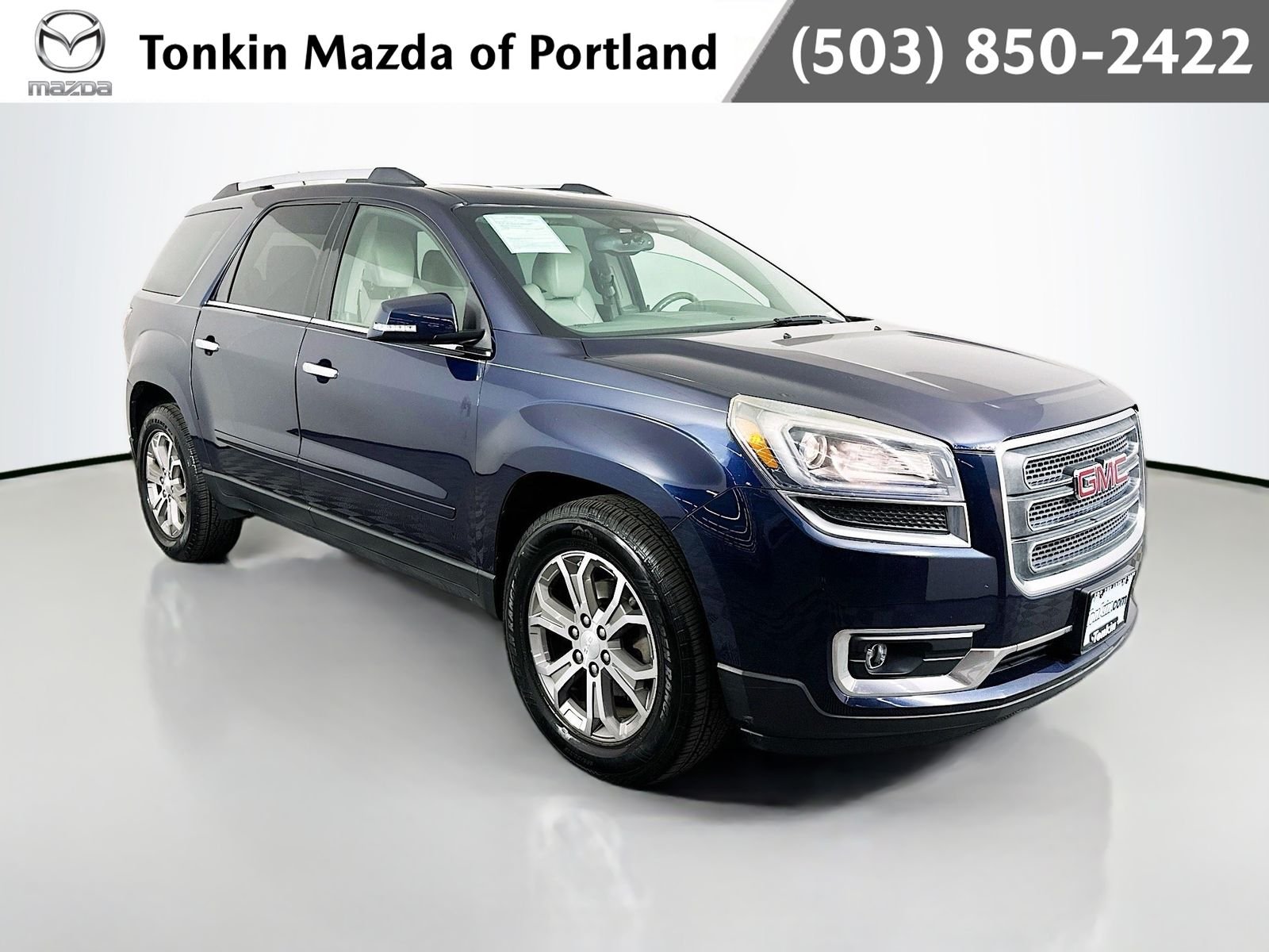 Used 2015 Dark Sapphire Blue Metallic GMC SLT-1 image 1