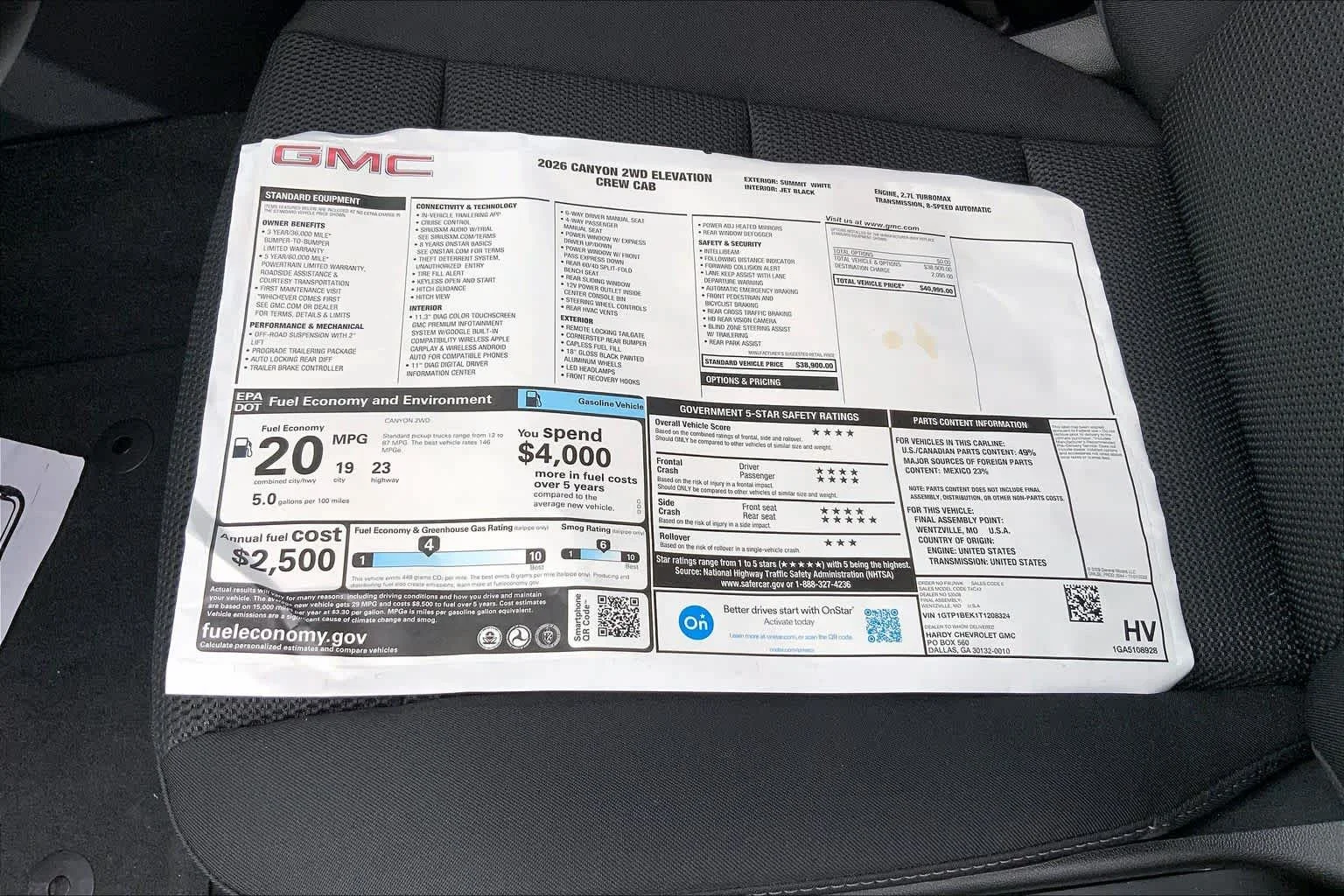 New 2026 Summit White GMC 2WD Elevation image 16