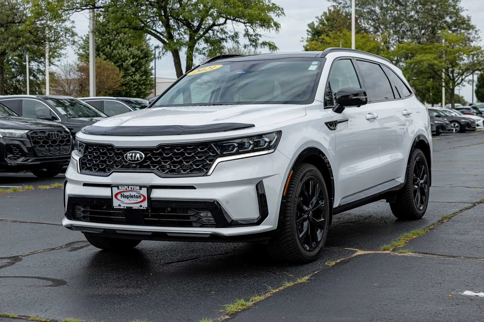 Used 2021 Glacial White Pearl Kia SX Prestige image 3