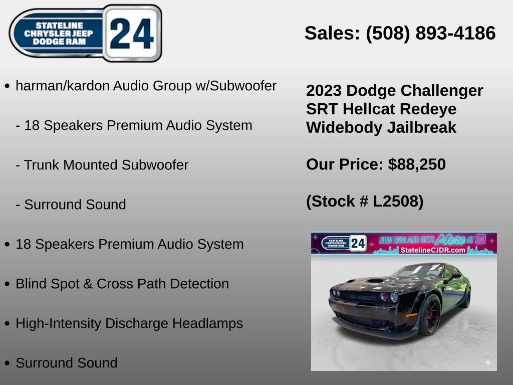 Used 2023 Black Dodge SRT Hellcat Redeye Widebody Jailbreak image 10
