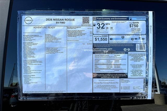 New 2026 Nissan Rogue 1.5L VC-Turbo SV