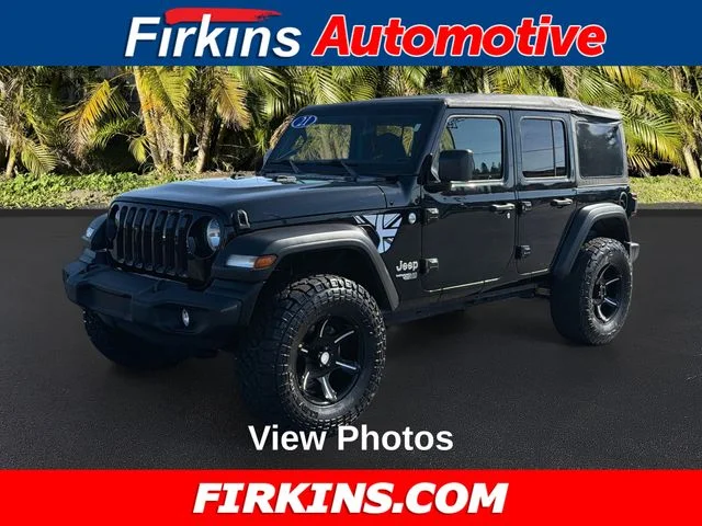Used 2021 Black Jeep Unlimited Sport S image 1
