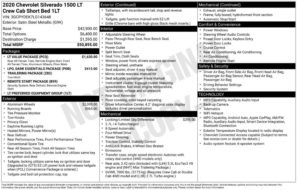 Used 2020 Gray Chevrolet LT image 6