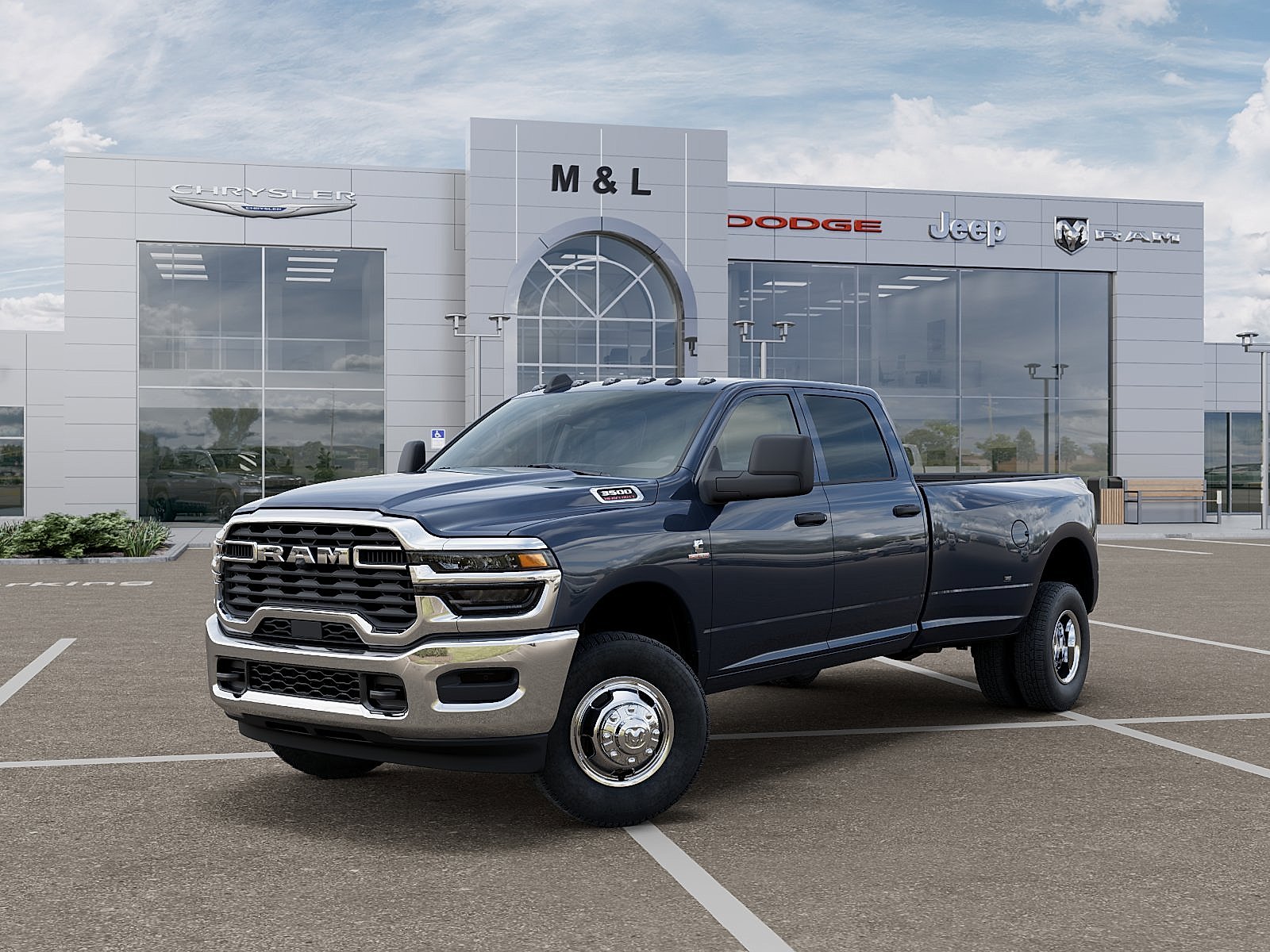 New 2026 Forged Blue Metallic Exterior Paint RAM Tradesman Crew Cab 4x4 8