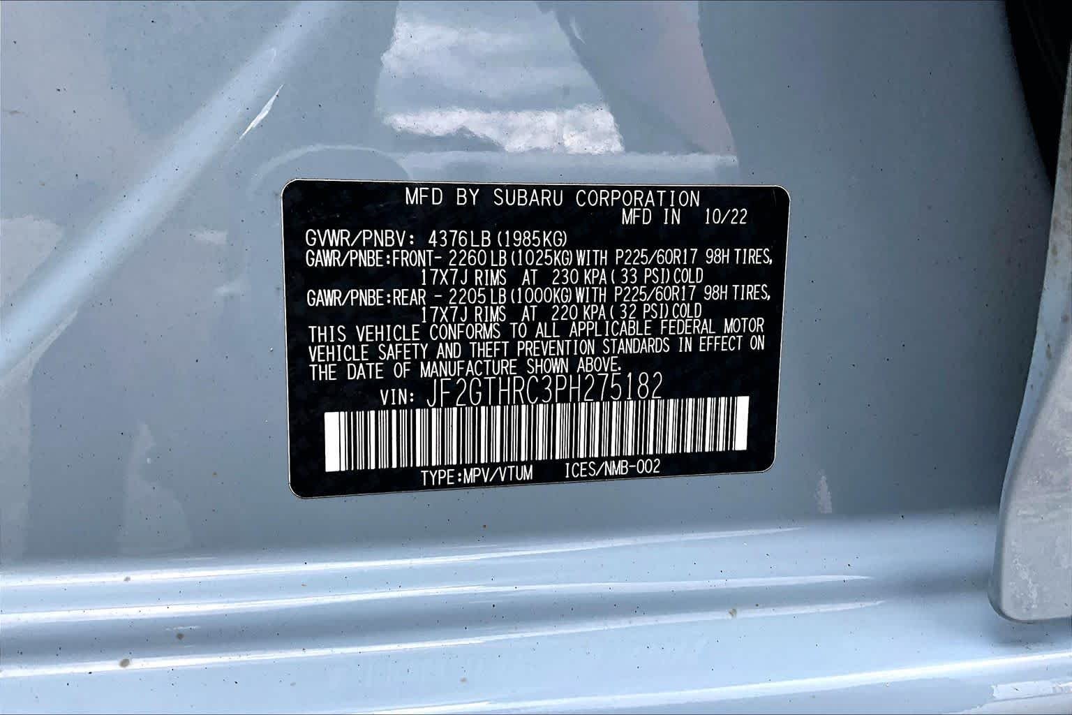 Certified Used 2023 Cool Gray Khaki Subaru Sport image 34