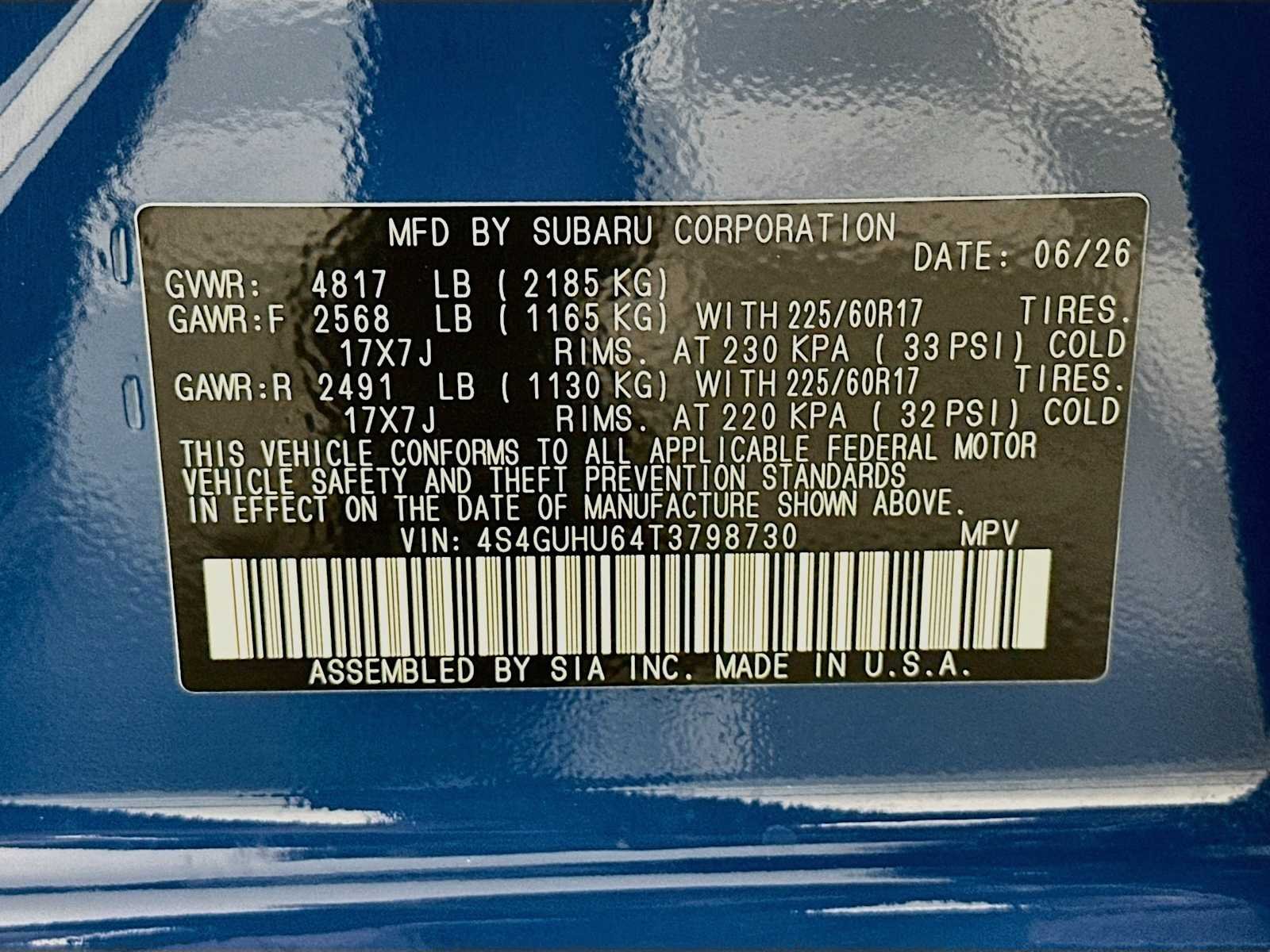 New 2026 GEYSER BLUE Subaru Wilderness image 29