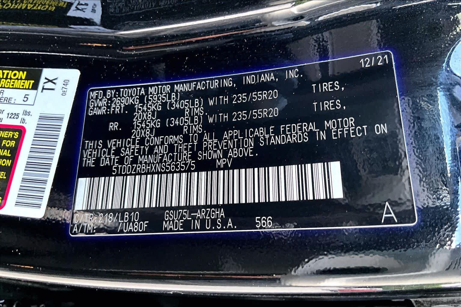 Used 2022 Midnight Black Metallic Toyota Limited image 36