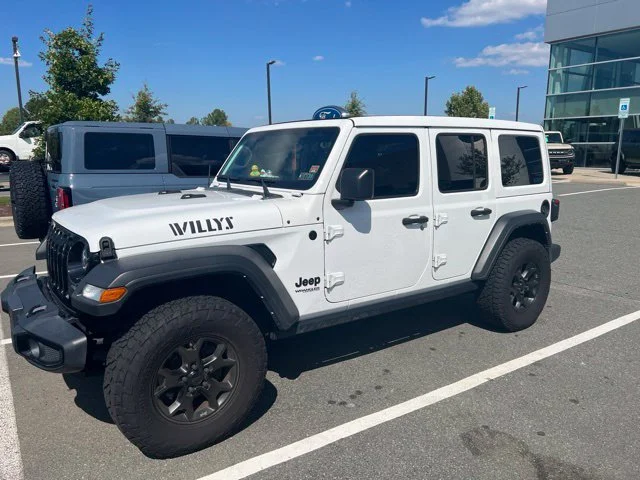 Used 2021 White Jeep Unlimited Willys image 1