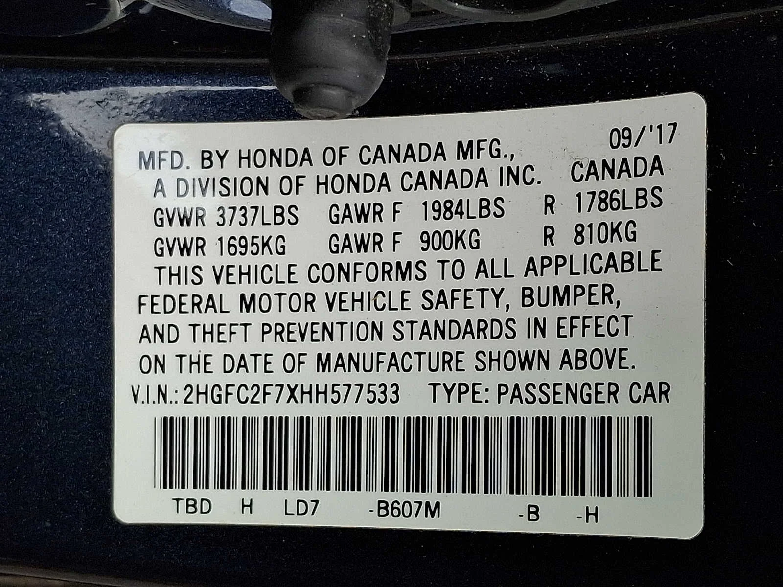 Used 2017 Modern Steel Metallic Honda EX image 26