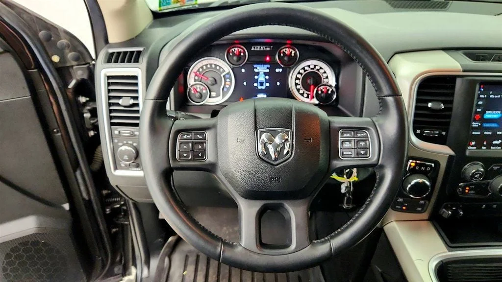 Used 2018 Brilliant Black Crystal Pearlcoat Ram Big Horn 4x4 Crew Cab 5