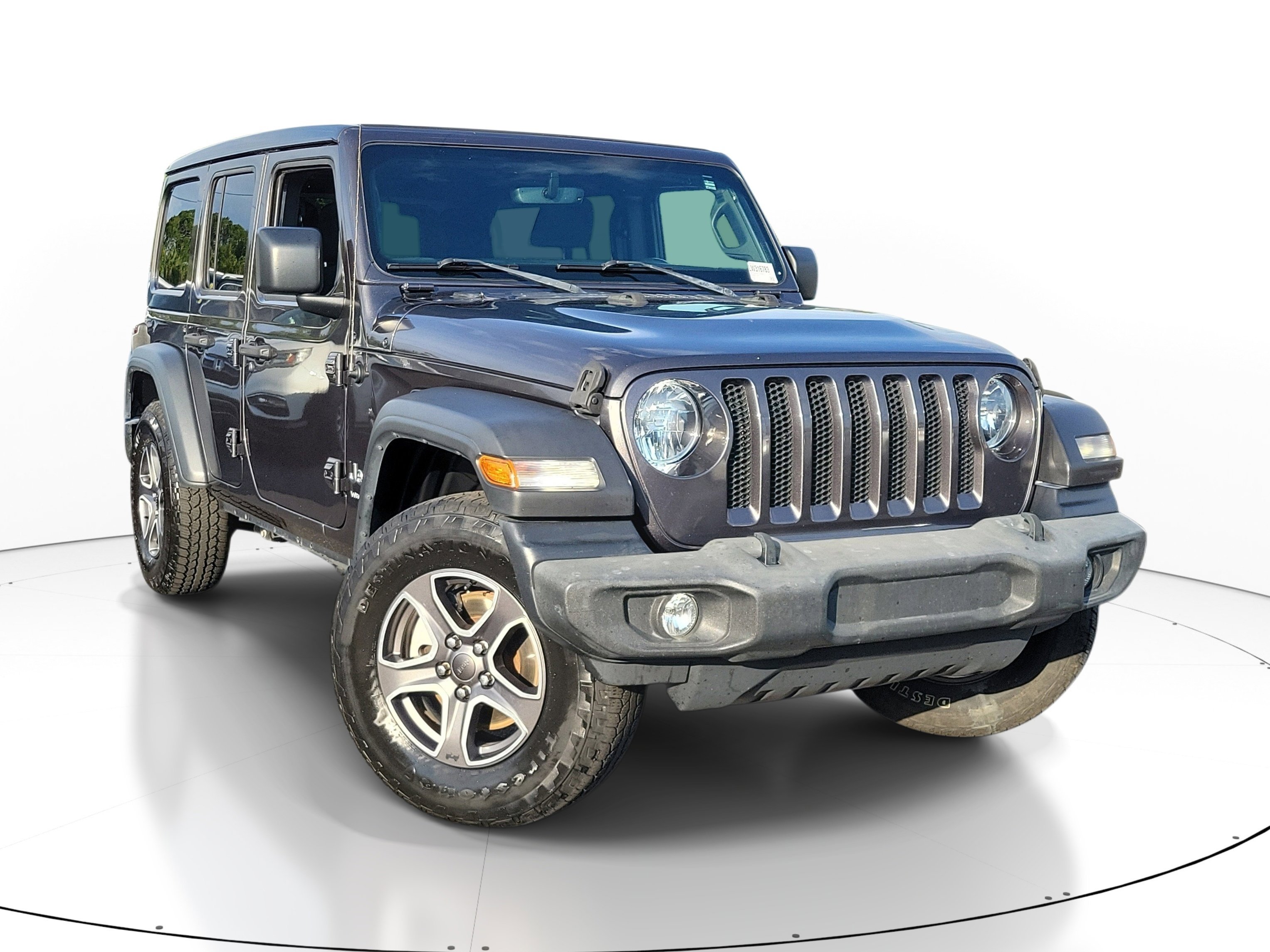 Used 2020 Granite Crystal Metallic Clearcoat Jeep Sport S image 1