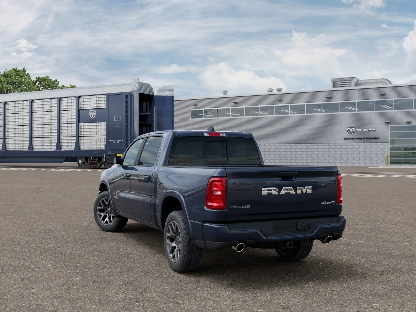 New 2026 Forged Blue Metallic Exterior Paint RAM Laramie image 3