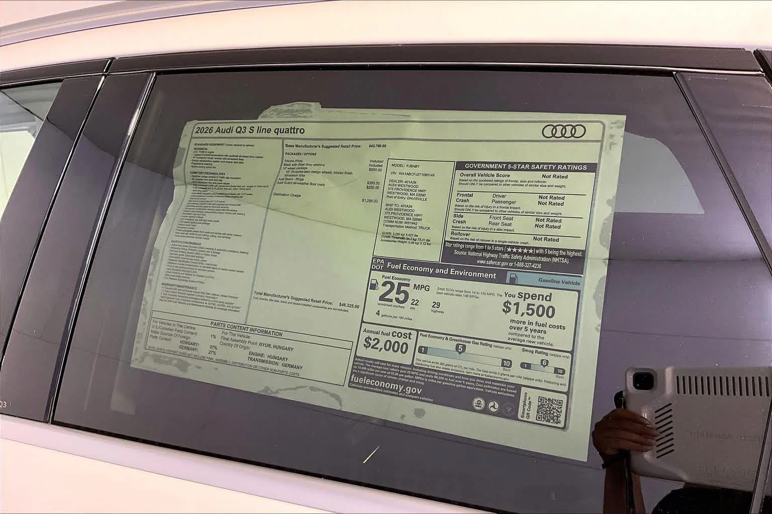 New 2026 Arkona White/Z9 Audi S line image 19