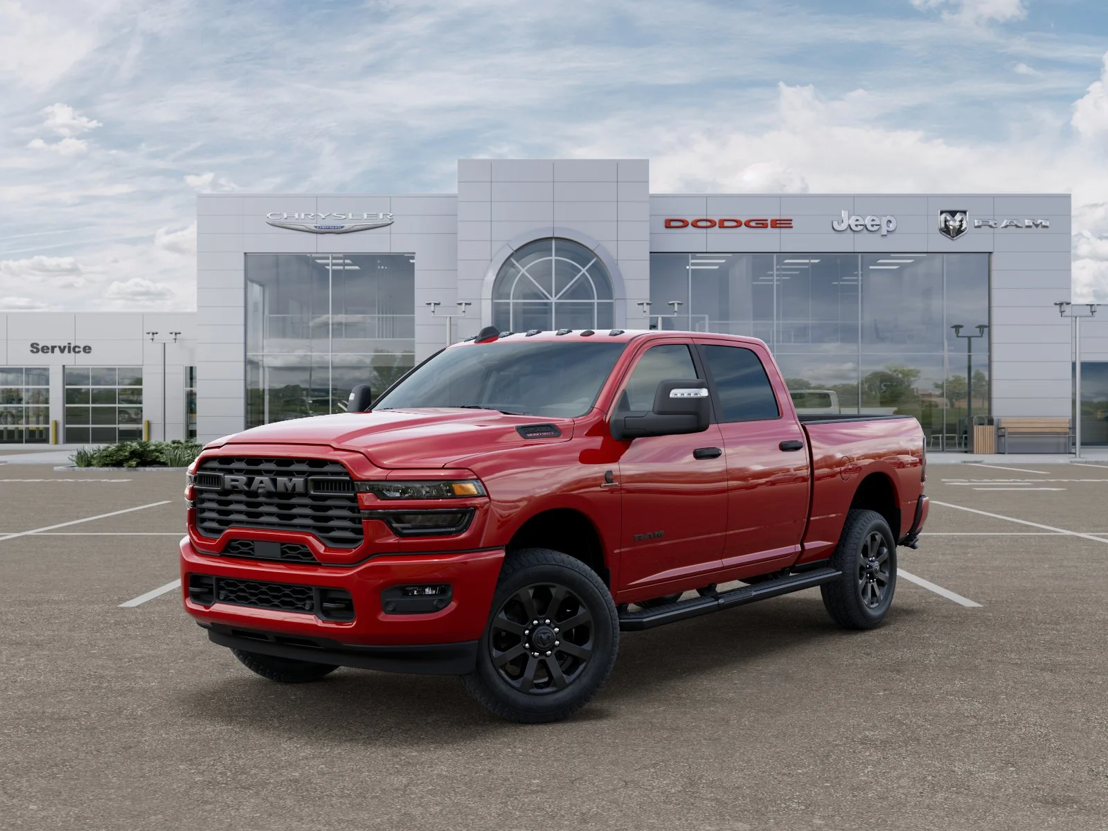 New 2026 Flame Red Clear-Coat Exterior Paint RAM Big Horn image 46