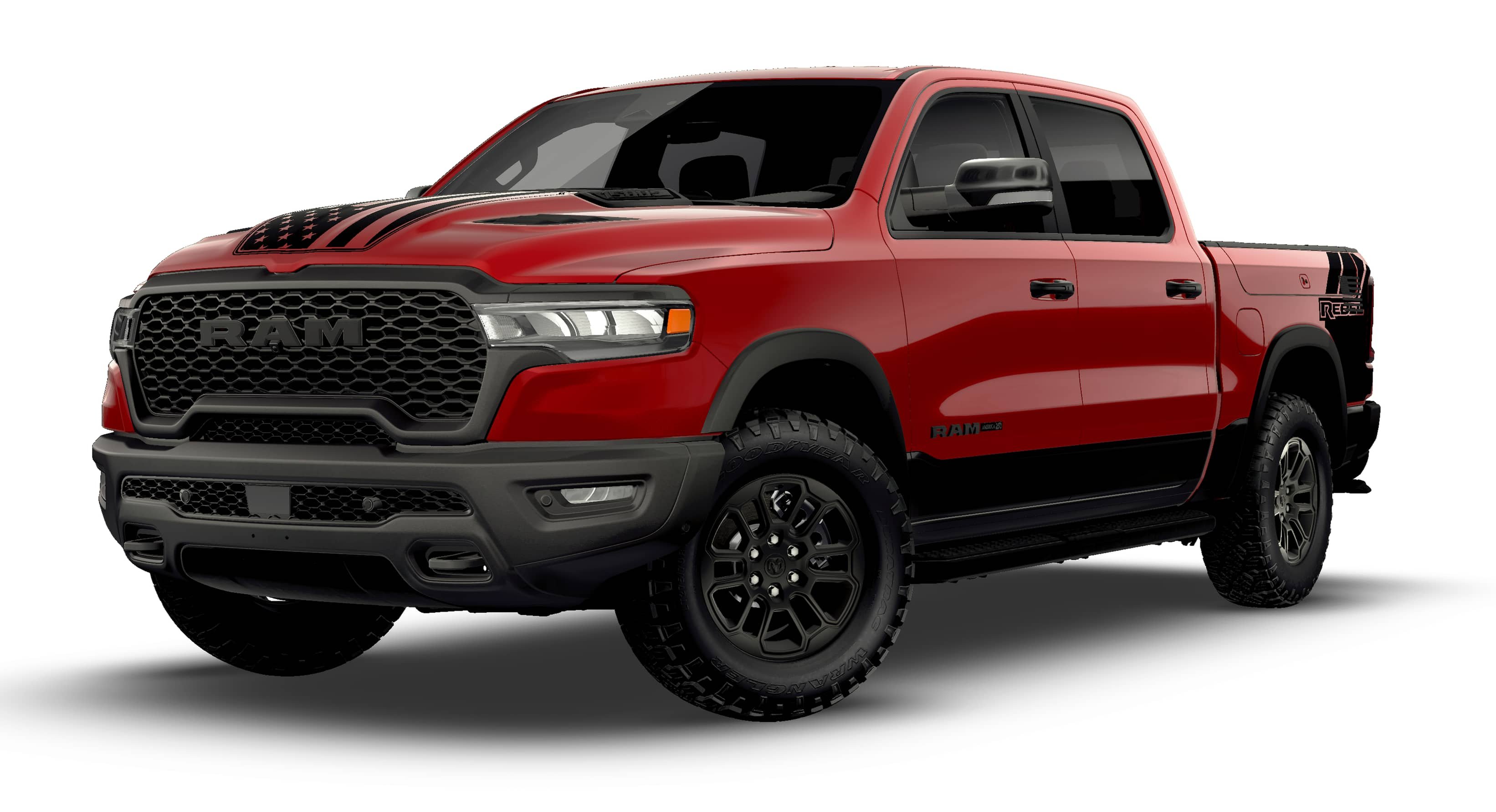 New 2026 Molten Red Pearl-Coat Exterior Paint RAM REBEL image 13