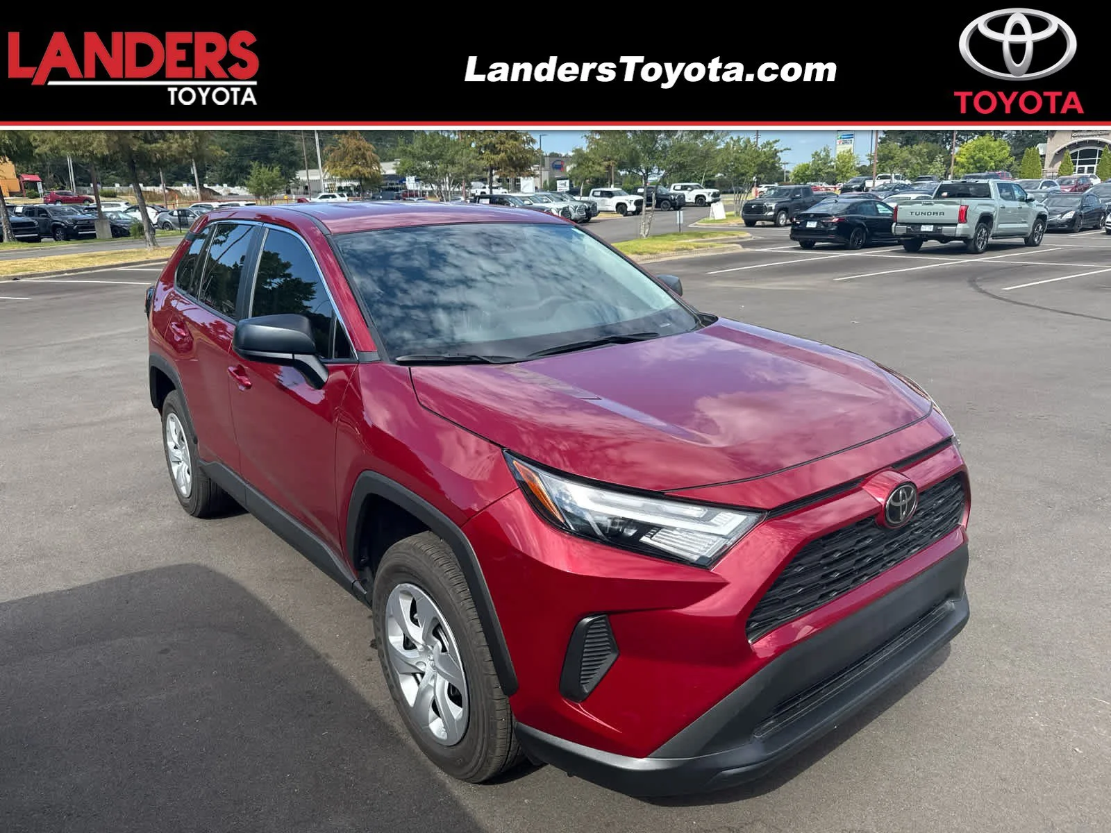 Certified Used 2025 Ruby Flare Pearl Toyota LE image 1