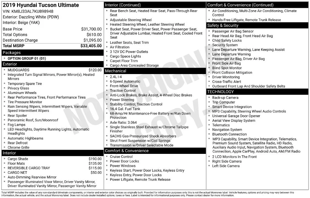 Used 2019 White Hyundai Ultimate image 49