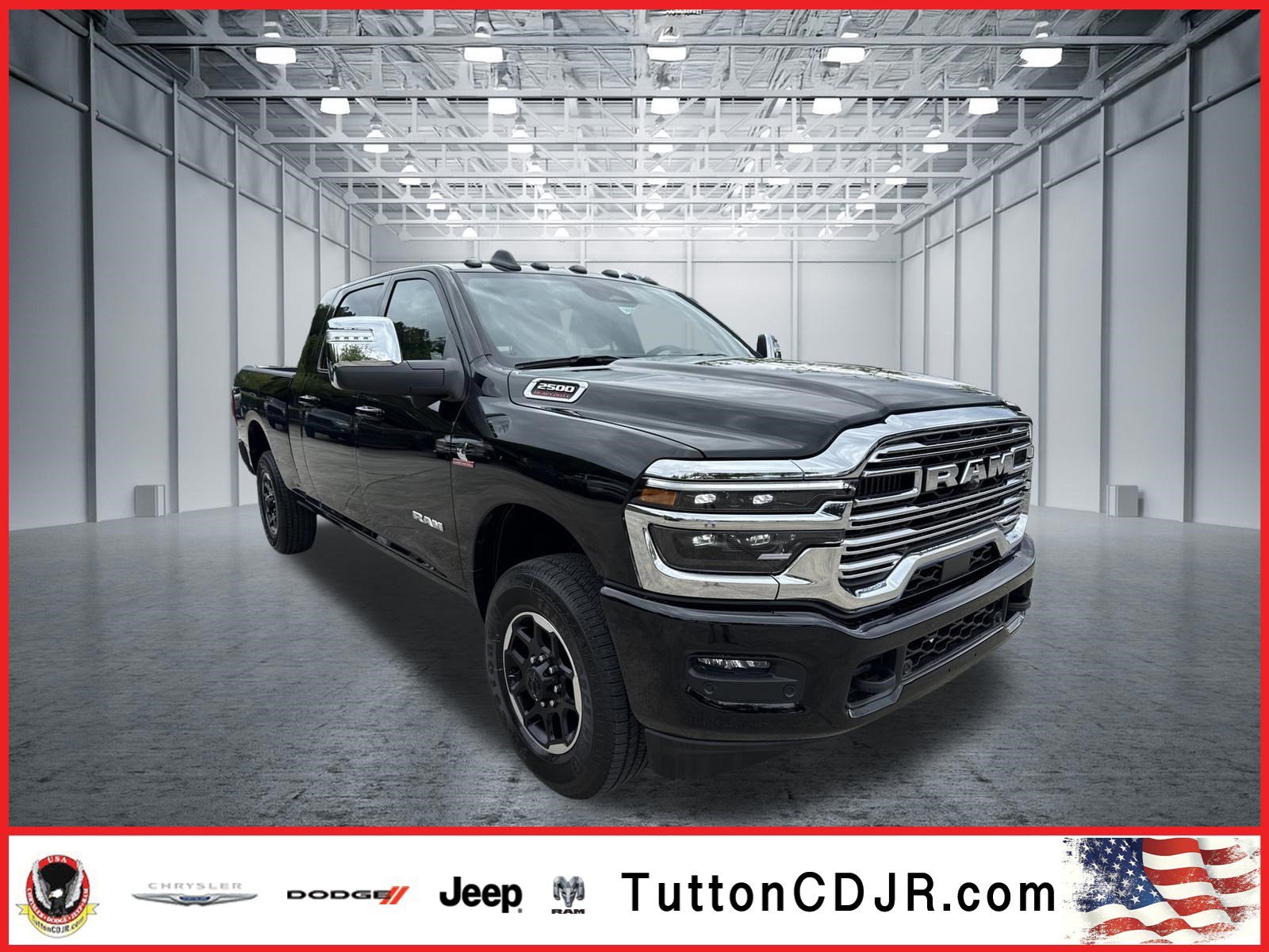 New 2026 Diamond Black Crystal Pearlcoat RAM Laramie image 1
