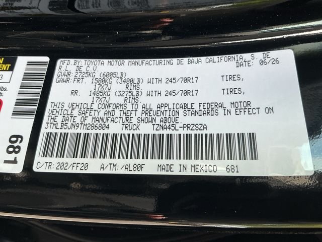 New 2026 Black Toyota SR5 image 25
