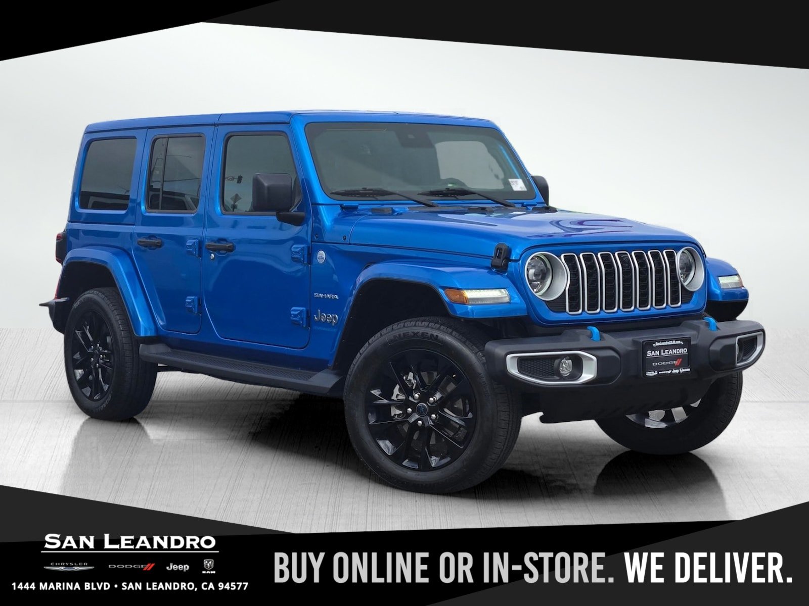 Certified Used 2024 Hydro Blue Pearlcoat Jeep Sahara image 1