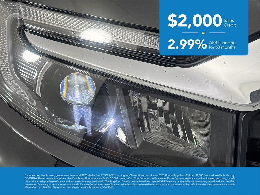 New 2026 Crystal Black Pearl Honda RTL image 11