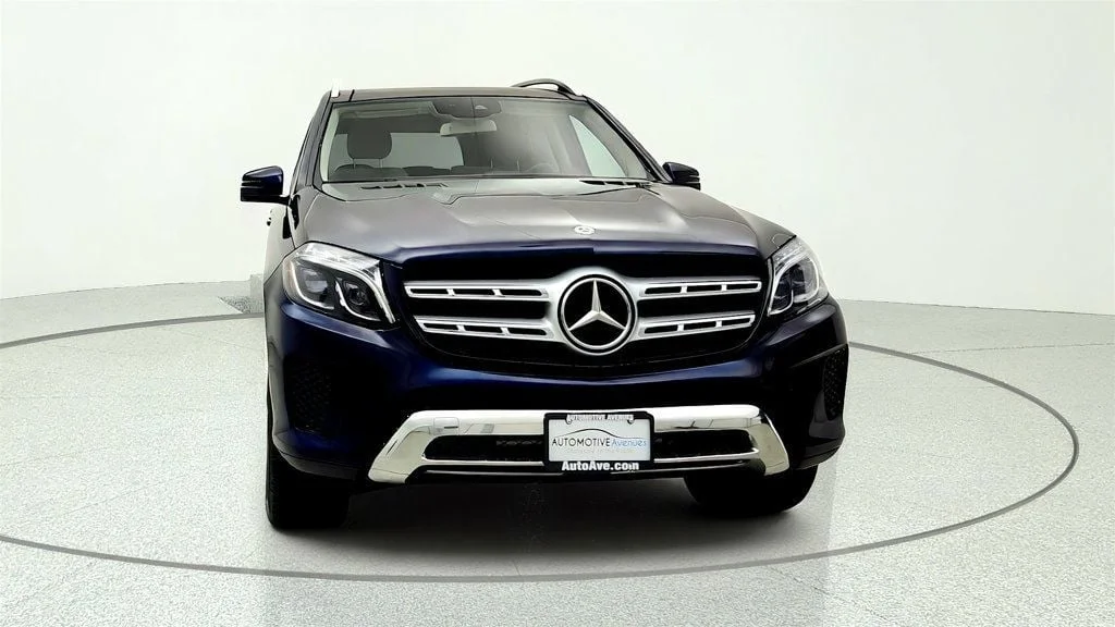 Used 2018 Lunar Blue Metallic Mercedes-Benz GLS 450 4MATIC® SUV w/ Premium Pkg, Pano Roof & H/K Sound image 2