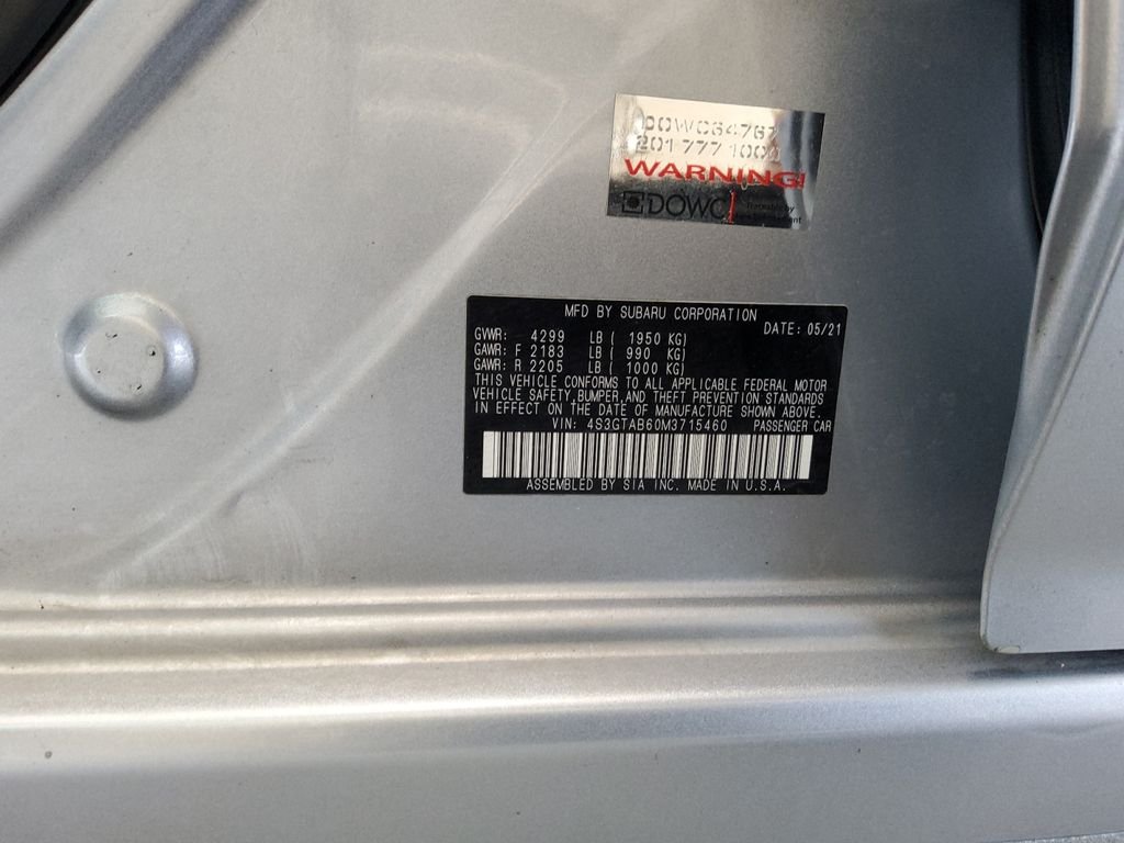 Used 2021 Silver Subaru Base image 20