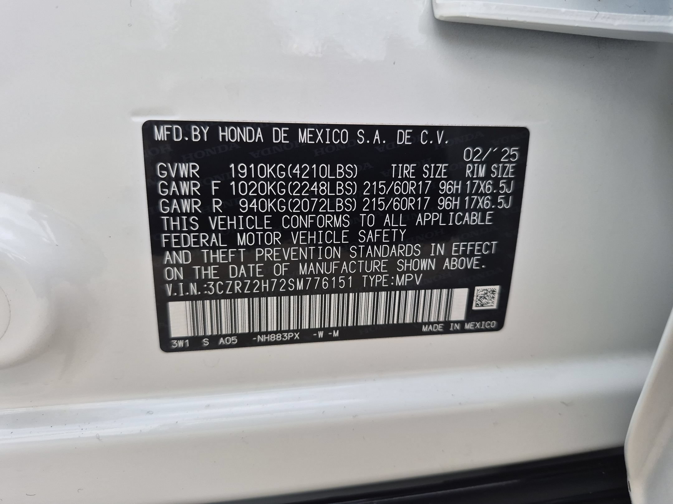 Certified Used 2025 Platinum White Pearl Honda EX-L image 35
