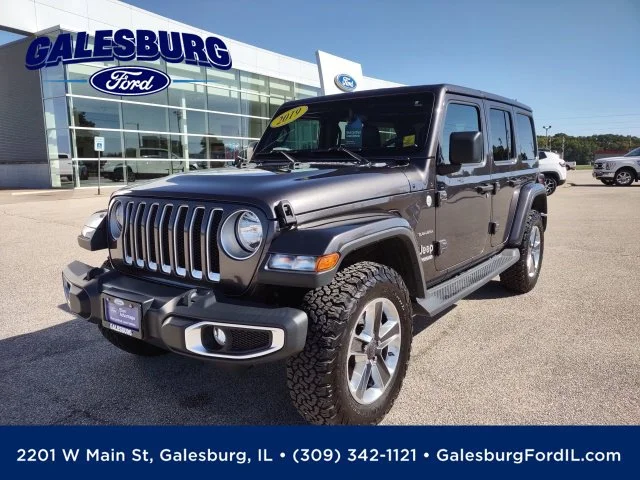 Certified Used 2019 Granite Crystal Clearcoat Metallic Jeep Unlimited Sahara image 1